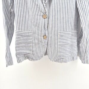 Tahari Blue and White Striped Blazer
